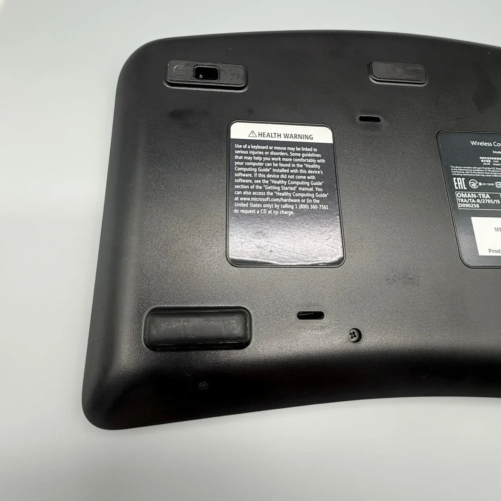 Microsoft Wireless Comfort Keyboard 5050 Ergonomic Black‎ No Mouse/Dongle